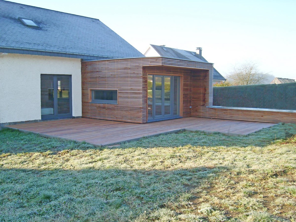 extension façade en bois